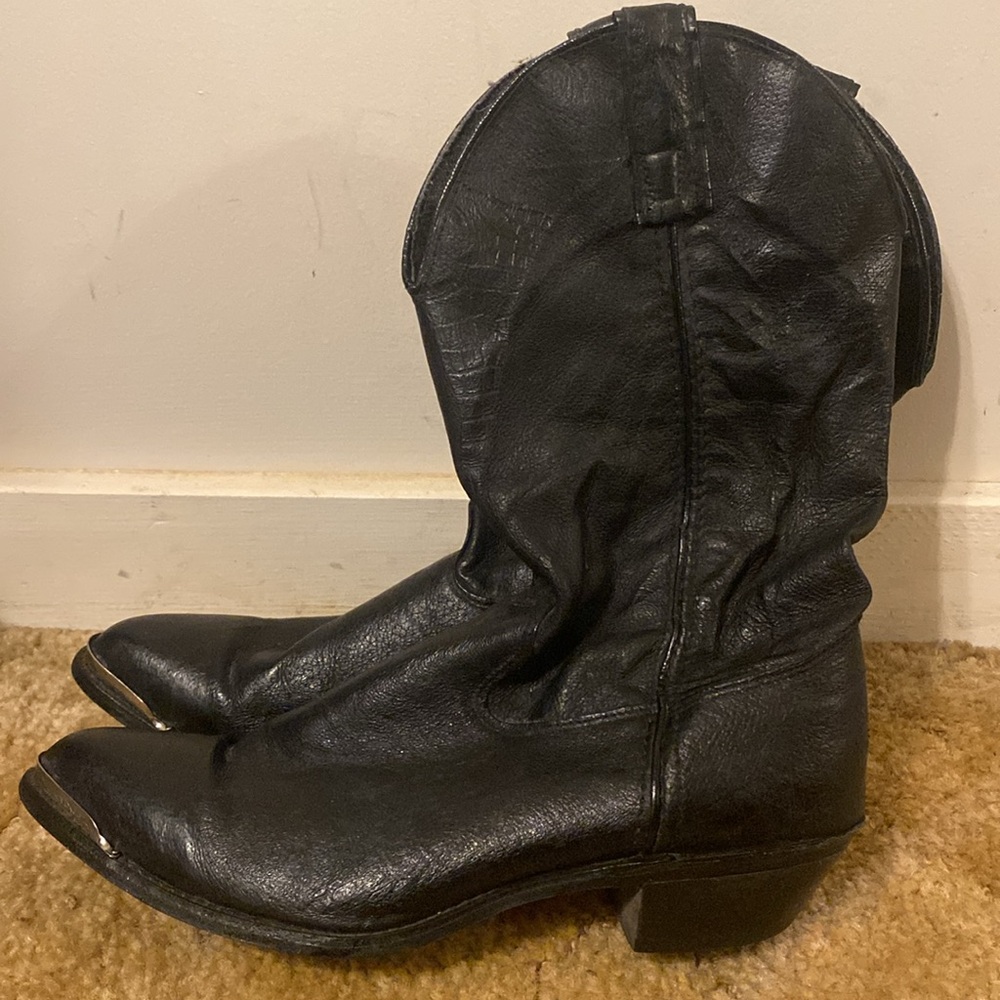 💫 Capezio Boots Black Leather Cowboy Boots